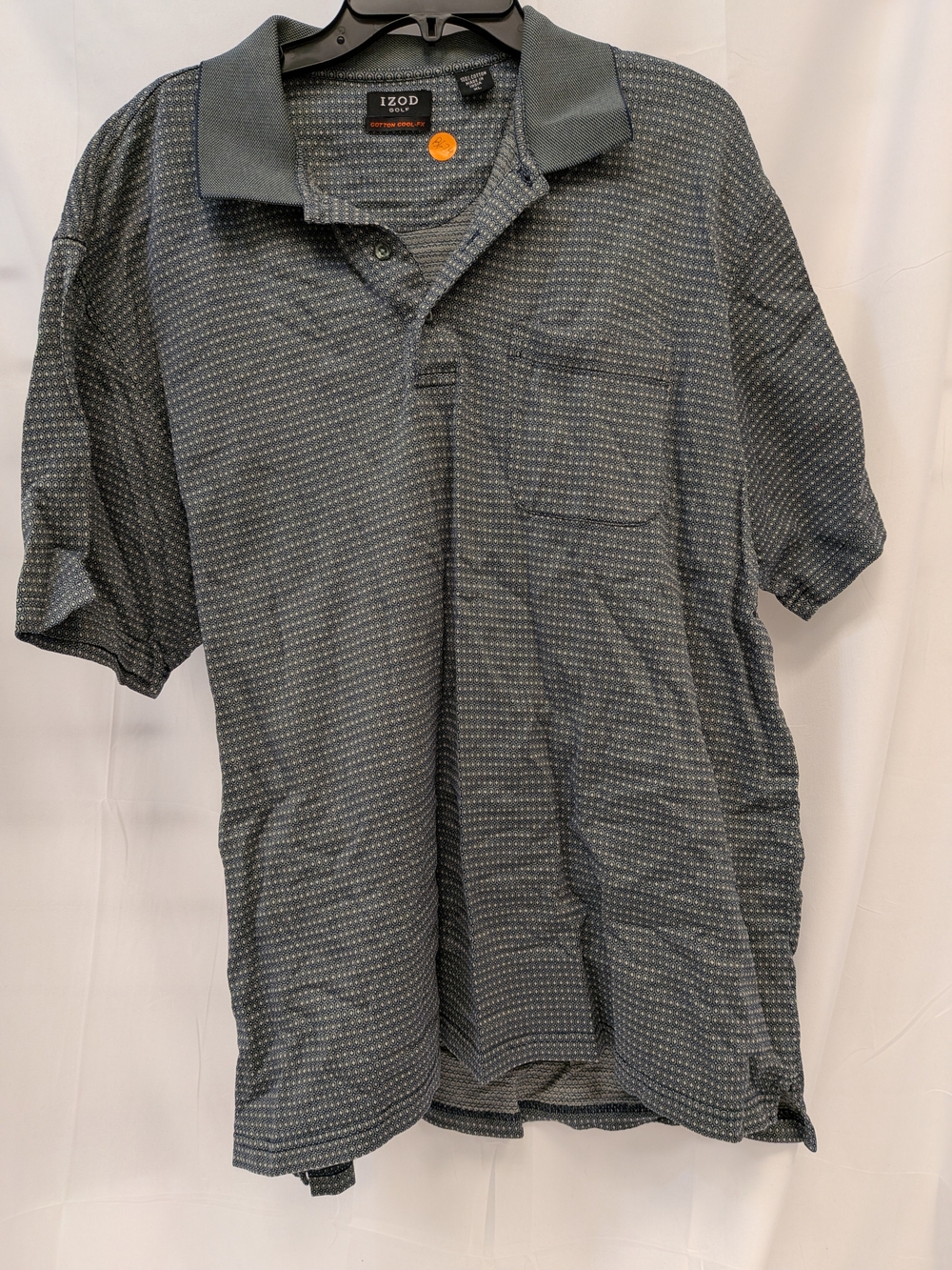 Izod Men's Dark Gray Dotted Polo